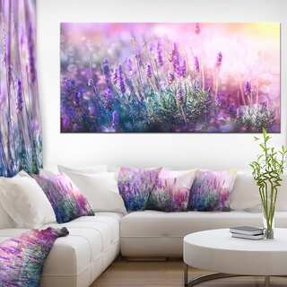 Growing and Blooming Lavender - Floral Photo Canvas Art Print