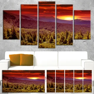 Colorful Sunrise Over Mountains - Landscape Wall Art