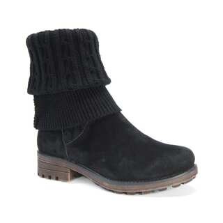 MUK LUKS Women's Kelby Black Faux Fur/Faux Suede/Polyester Ankle Boots