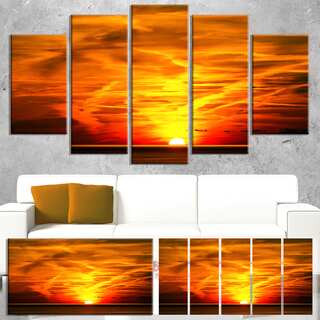 Sunset in Liguria Italy - Landscape Photography Canvas Art Print