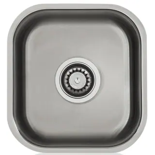 Silver Stainless Steel Satin-finished Single-bowl Bar Sink