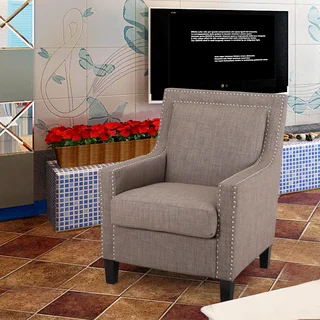 Adeco Durable Multi-colored Nailhead Trim Living Room Chair