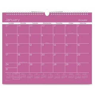 At-A-Glance Color Play Wall Calendar - Purple