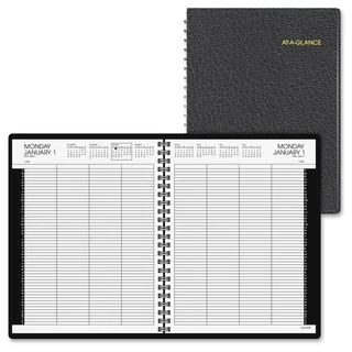 At-A-Glance 8-Person Group Daily Appointment Book - Black