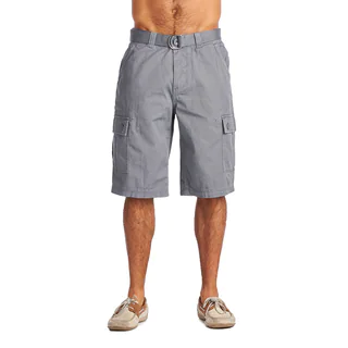 OTB Men's Grey Cotton Cargo Shorts
