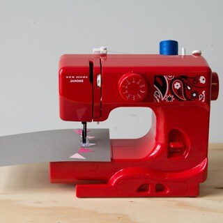 Janome Bandana Blush Basic, Easy-to-Use, 10-stitch Portable, 5 lb Compact Sewing Machine with Free Arm