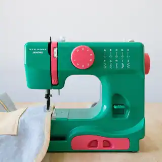 Janome Watermelon Crush Green Aluminum Basic Easy-to-use 10-stitch Portable Compact 5-pound Sewing Machine with Free Arm