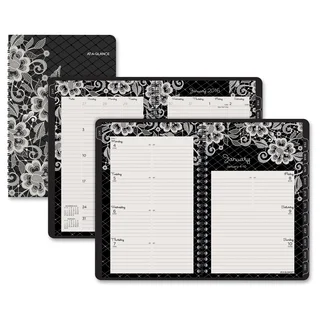 At-A-Glance Lacey Weekly/Monthly Wirebound Desk Planner - Assorted