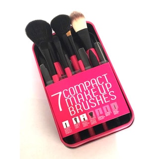 Compact 7-piece Makeup Brush Set