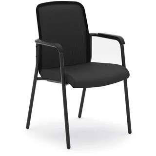 Basyx by HON HVL518 Mesh Back Stacking Chair - Black