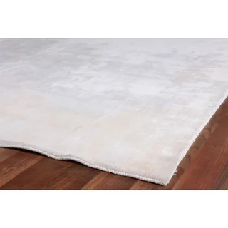 Exquisite Rugs Silky Touch White Viscose Rug (9' x 12')