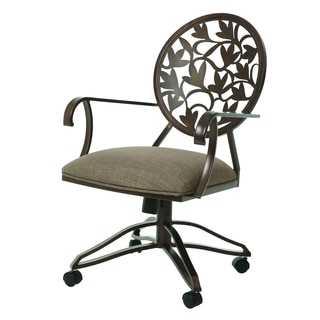 Brownsville Powder-coated Steel and Linen Caster Chair