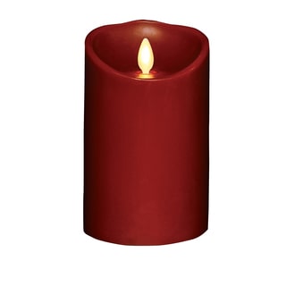 Torchier 3.5"x5" Red Cinnamon Scented Flameless Wax Pillar Candle