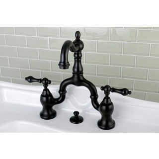 Vintage High-spout Oil Rubbed Bronze Bridge Bathroom Faucet