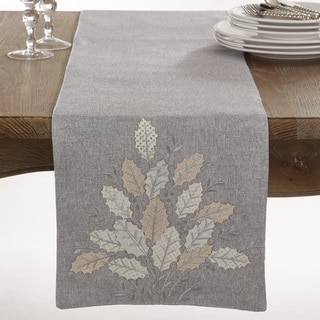 Holly Leaves Collection Applique Holly Leaves Design Table Runner