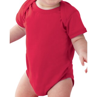 Rabbit Skins Fine Jersey Lap Shoulder Red Infant Bodysuit