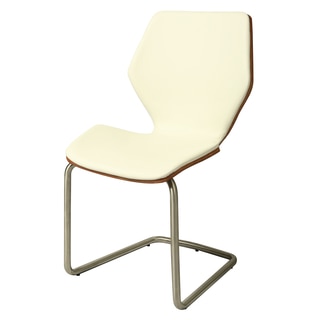 Indiana Off-White Polyurethane Stainless Steel Side Chair