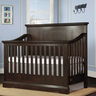 Evolur Parker Black Wood 5-in-1 Convertible Crib