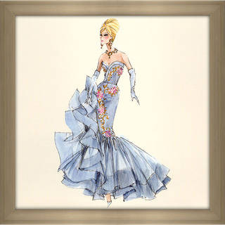 Robert Best 'Blue Dress Barbie 10th Anniversary' Framed Fashion Wall Decor