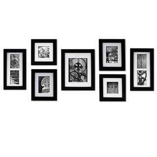 Gallery Perfect Create a Gallery Black Wood Frame 7-piece Kit