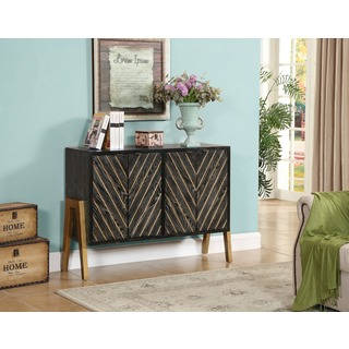Christopher Knight Home Black and Gold 4-door Sideboard