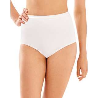 Bali Women's White Cotton/Spandex Full-cut Fit Stretch Brief