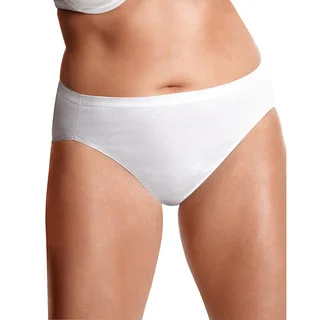 Just My Size Women's Multicolored Cotton Tagless Hi-cut Panties