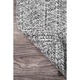 Oliver & James Rowan Handmade Grey Braided Runner Rug (2'6 x 12') - Thumbnail 1