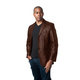 Mason & Cooper Men's Black/Brown Leather Jacket