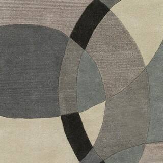 Hand-Tufted Contemporary Mayflower Circles Wool Rug (2'6 x 8')
