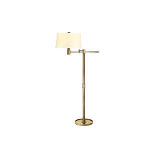 Hudson Valley Lindale 1-light Vintage Brass Floor Lamp, Cream