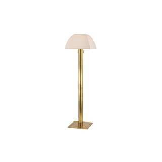 Hudson Valley Alba 2-light Aged Brass Floor Lamp, Cream