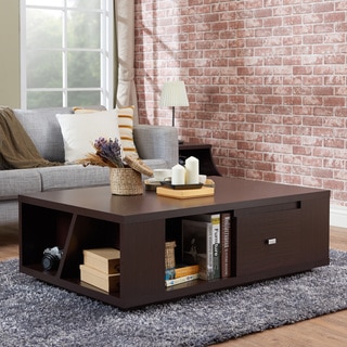 Furniture of America Farlah Contemporary Walnut Storage Coffee Table