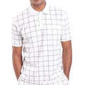 Steve Harvey Collection Men's Cotton and Polyester Plaid Polo Shirt