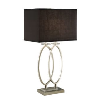 Coaster Nickel/Black Oval Table Lamp