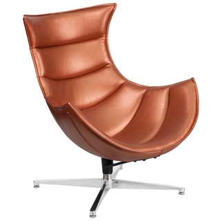 Leather Swivel Cocoon Chair