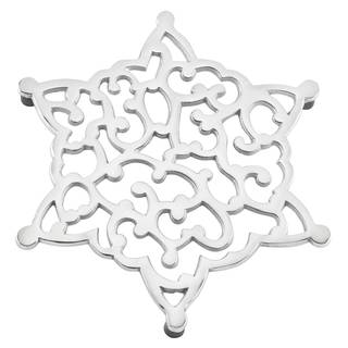 Lenox Silvertone Aluminum Alloy Snowflake Trivet