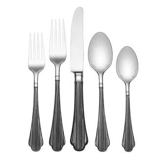 Lenox Trent Silver Stainless Steel Flatware (Pack of Five)