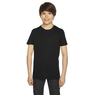 American Apparel Boys' Black 50/50 Poly/Cotton Short-sleeved T-shirt