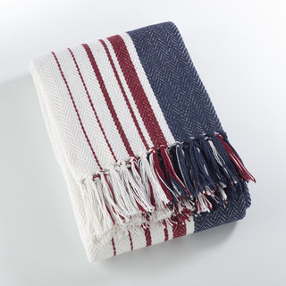 Sevan Collection Soft Cotton Striped Throw Blanket