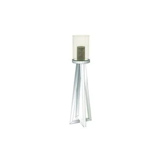 Modern Reflections Glass Hurricane Lamp Candle Holder
