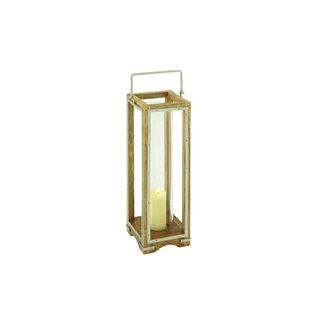 Wood/Iron/Glass 8-inch Wide x 29-inch High Candle Lantern