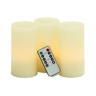 LED Flameless Candles With Remote (Set of 3)