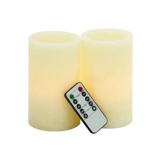 8-inch High x 4-inch Wide Flameless LED Candle with Remote (Set of 2)