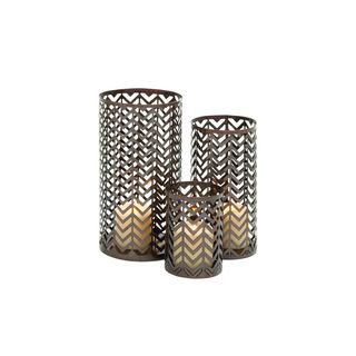 Gold Iron 6/10/12-inches High Candle Holders (Set of 3)