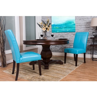 Somette Aqua Bonded Leather Dining Chair Set (Set of 2)