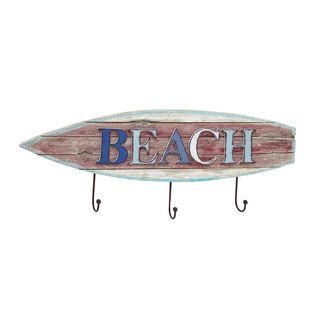 Multicolor Wood/Iron 33-inch x 13-inch Surfboard Hook
