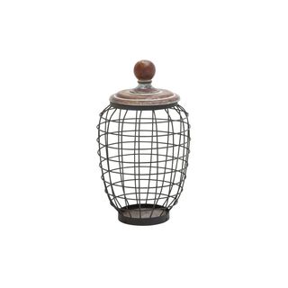 Globe Trotter Rustic Distressed-finish Iron Wire Cage Jar