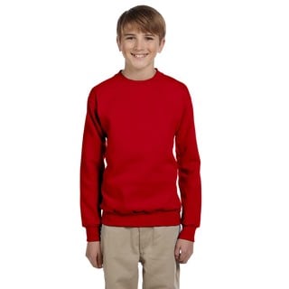 Youth Comfortblend Boys' Deep Red Ecosmart Crewneck Sweatshirt