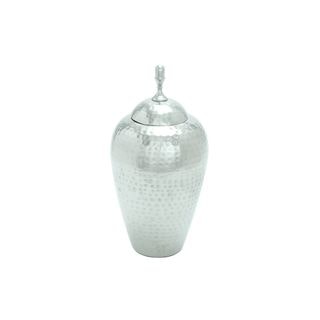 Silver-colored Metal Urn-style Jar